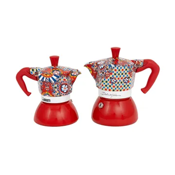 Bialetti x Dolce & Gabbana mokabryggare induktion - Sicilian cart, 2 koppar - Bialetti