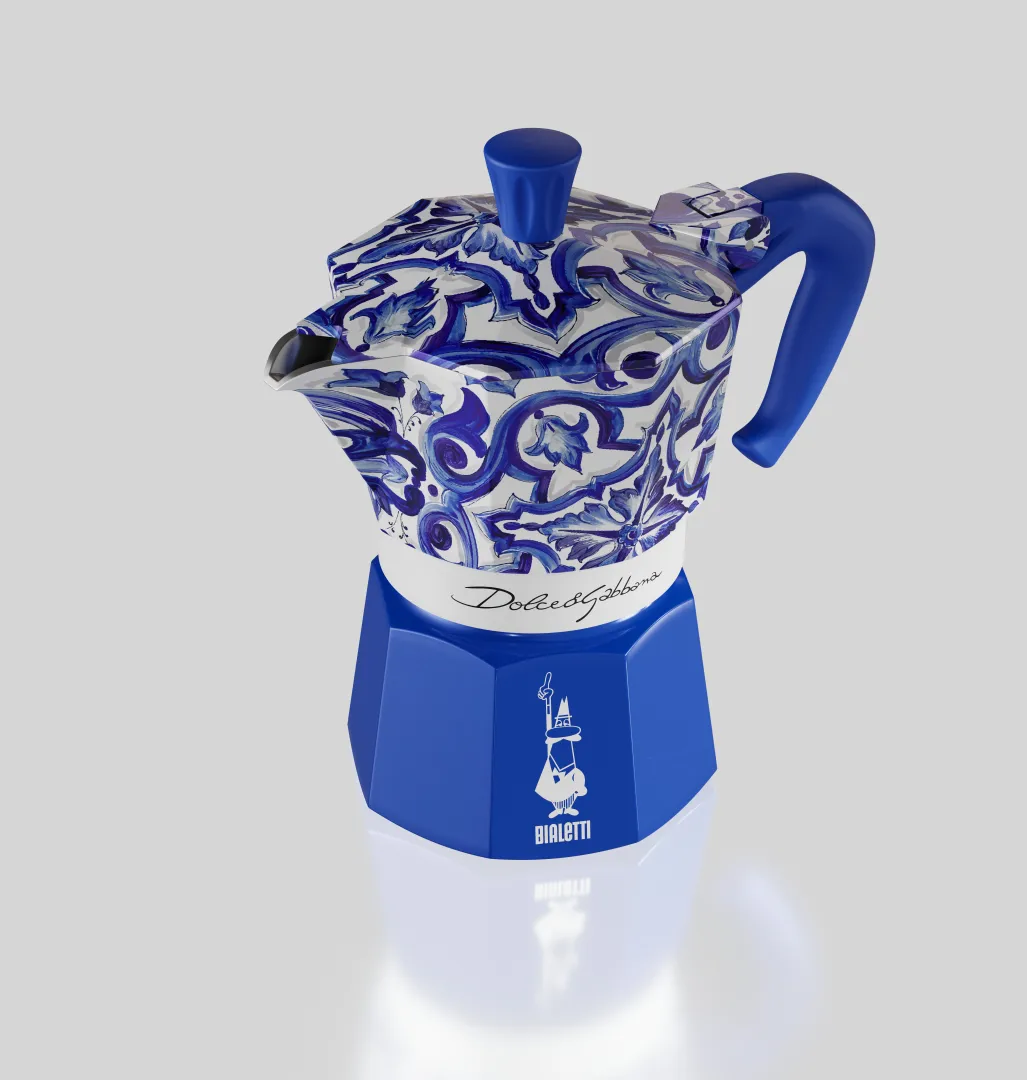 Bialetti x Dolce & Gabbana mokabryggare, Mediterraneo, 3 koppar Bialetti