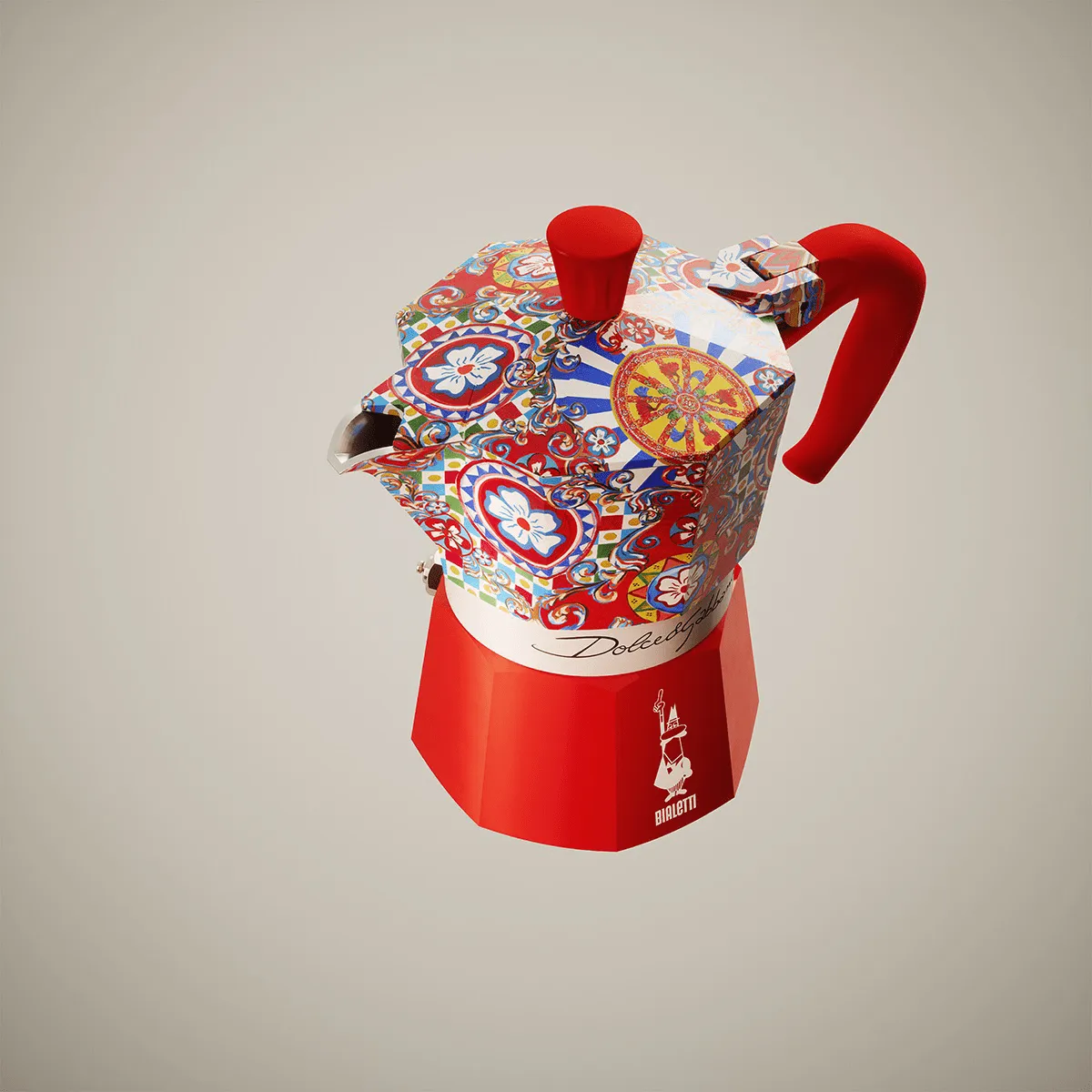 Bialetti x Dolce & Gabbana mokabryggare, Sicilian cart, 3 koppar Bialetti