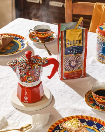 Bialetti x Dolce & Gabbana mokabryggare - Sicilian cart, 3 koppar - Bialetti