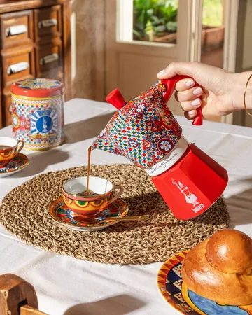 Bialetti x Dolce & Gabbana mokabryggare - Sicilian cart, 3 koppar - Bialetti