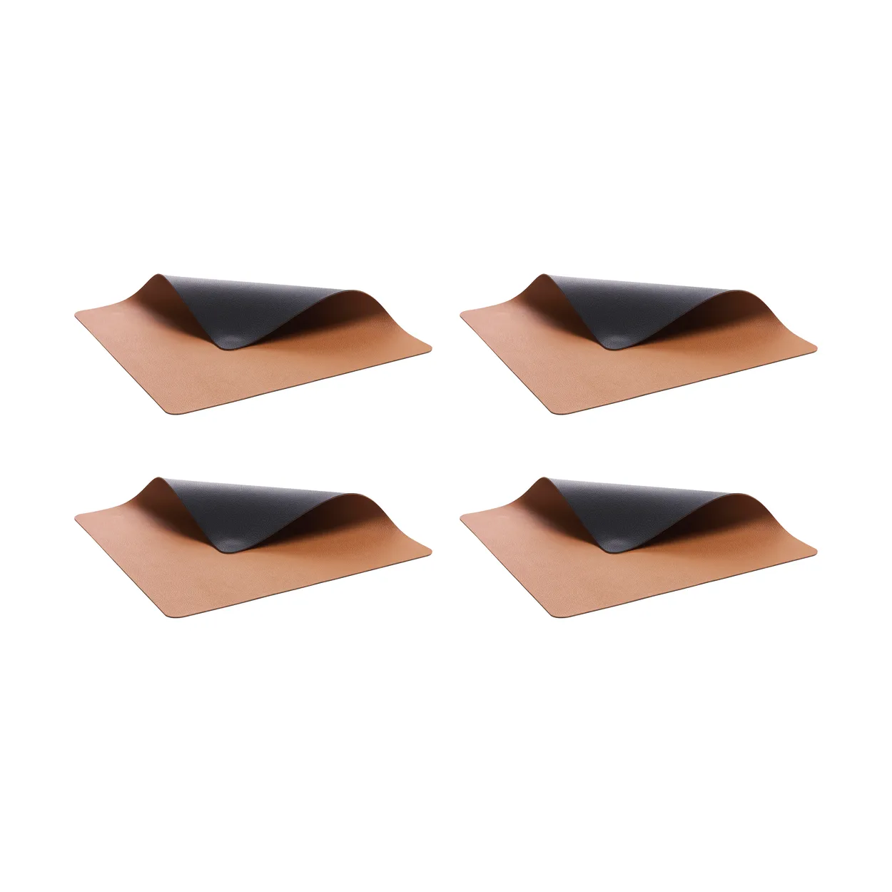 Bitz Bitz bordstablett 33×46 cm 4-pack Svart-brun