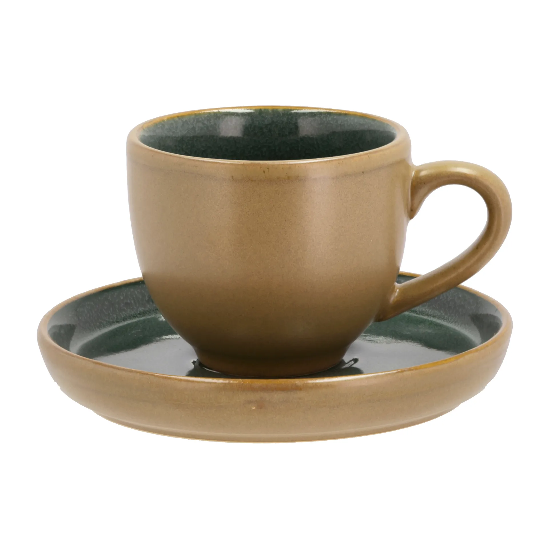 Bitz espressokopp med fat 7 cl matt, Wood-forest Bitz