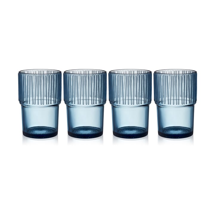 Kusintha caféglas 38 cl 4-pack, Blue Bitz