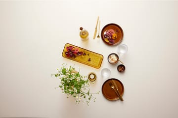 Kusintha serveringsfat rektangulärt 14x38 cm - Amber - Bitz