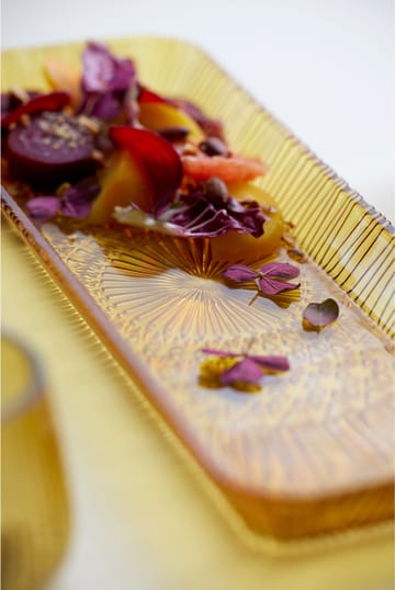 Kusintha serveringsfat rektangulärt 14x38 cm - Amber - Bitz