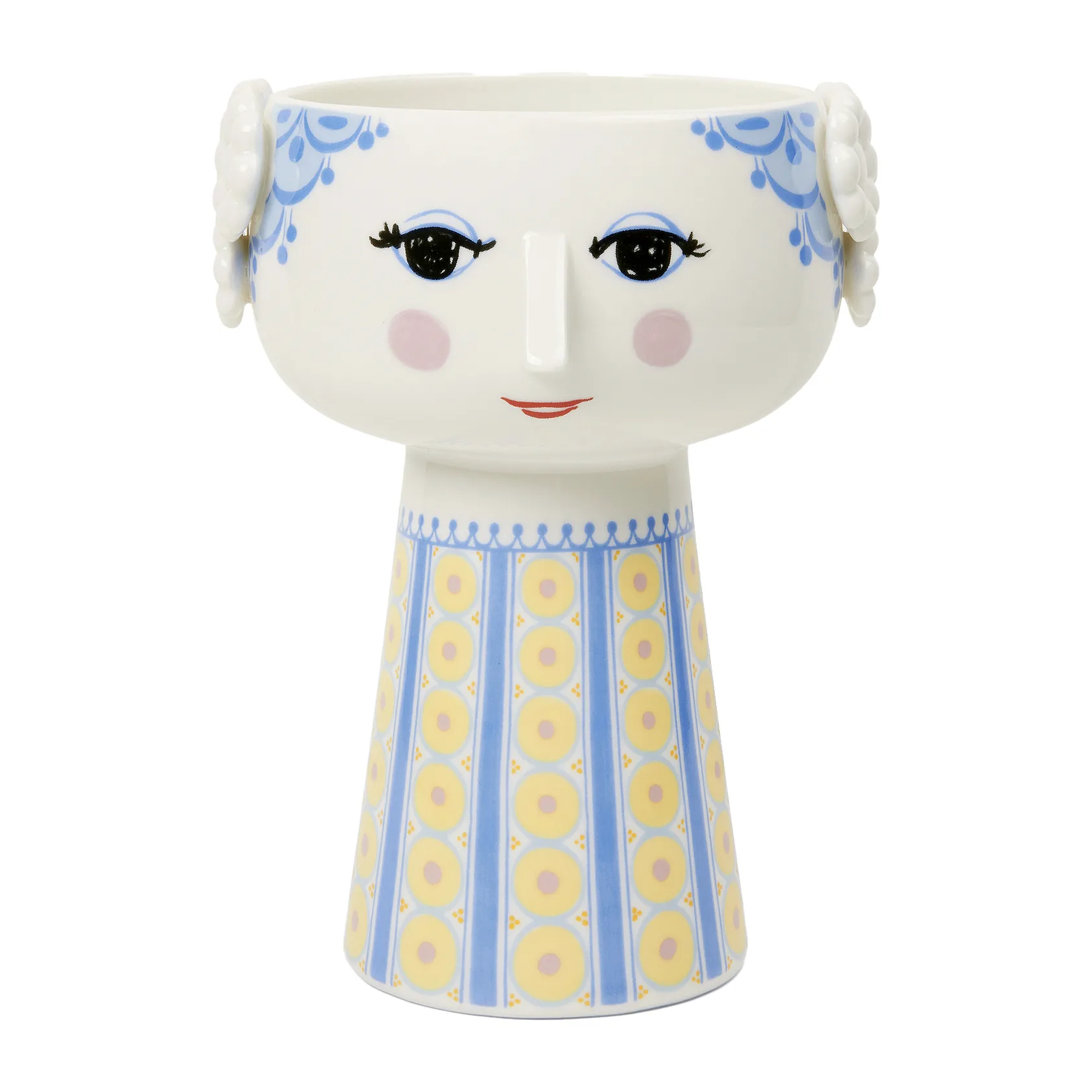 Eva vas 18,5 cm, Blå-blå Bjørn Wiinblad