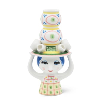 Läs mer om Bjørn Wiinblad Lady with hat ljusstake H16 cm Rosa