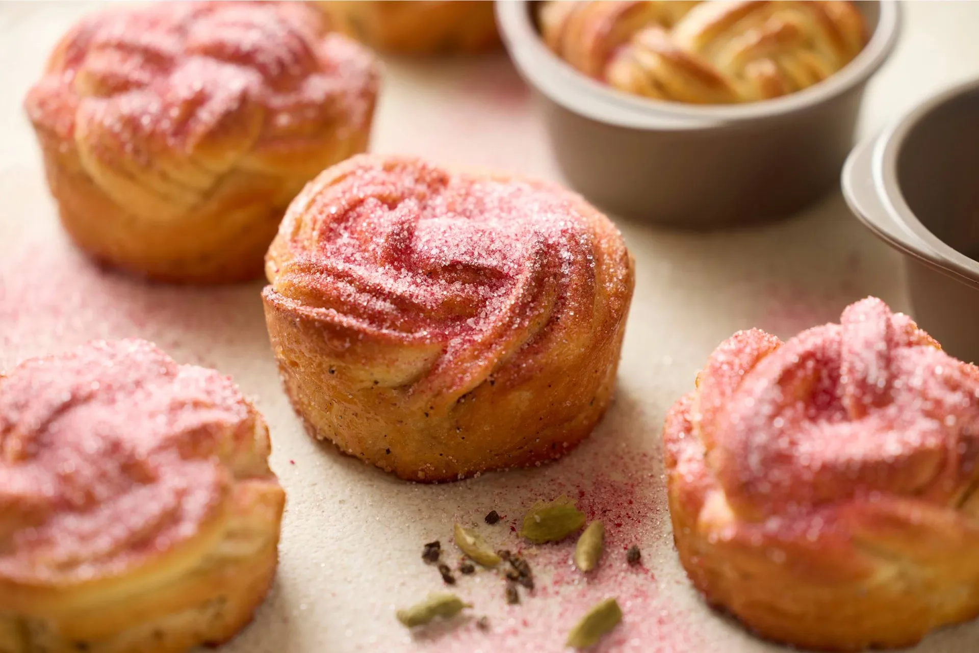 Blomsterbergs muffins snurrform, Latte, 6-pack Blomsterbergs
