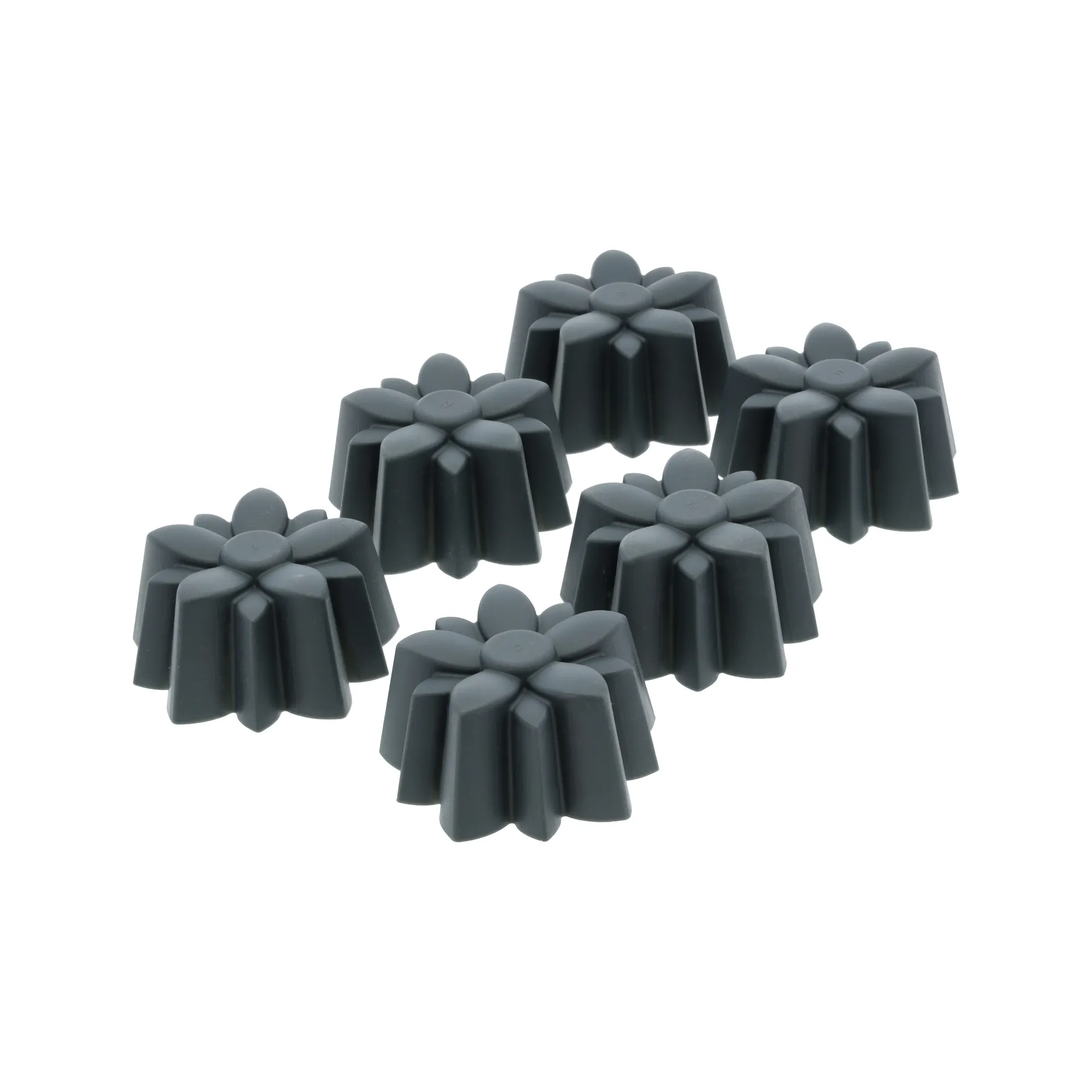 Muffinsform grå silikon 6 hål, Blomma Blomsterbergs