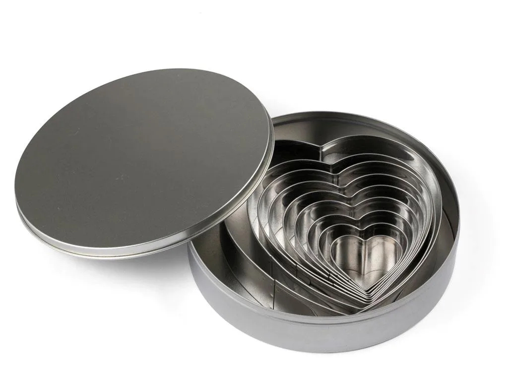 Alternativ bild 0 för Blomsterbergs - Utstickare Hjärta 9 delar Rostfri