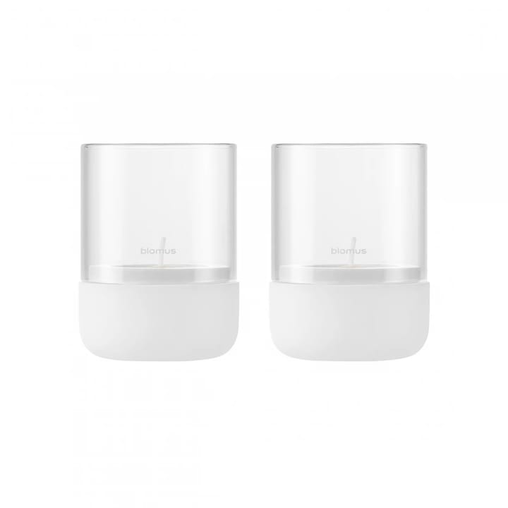Calma ljuslykta Ø7 cm 2-pack, Lily white blomus