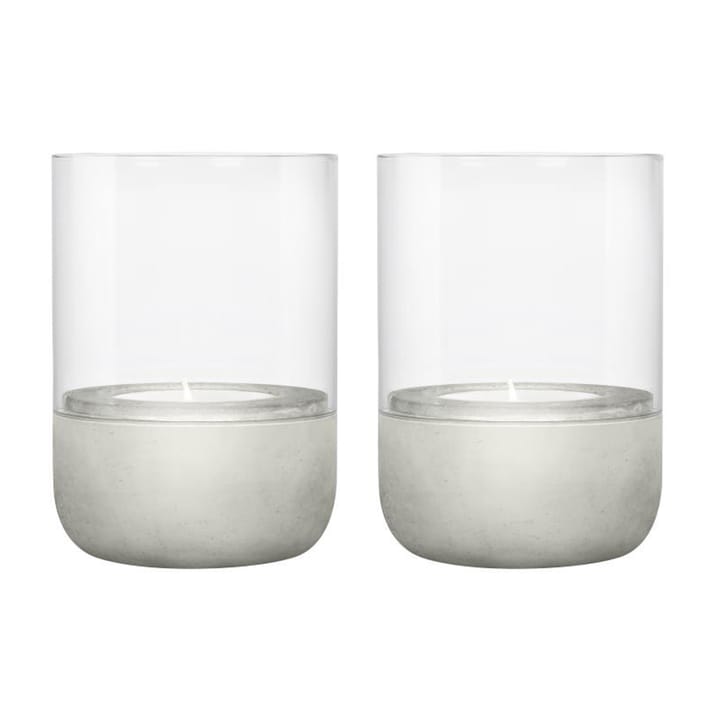 Calma ljuslykta med värmeljus Ø7 cm 2-pack - Light grey - Blomus