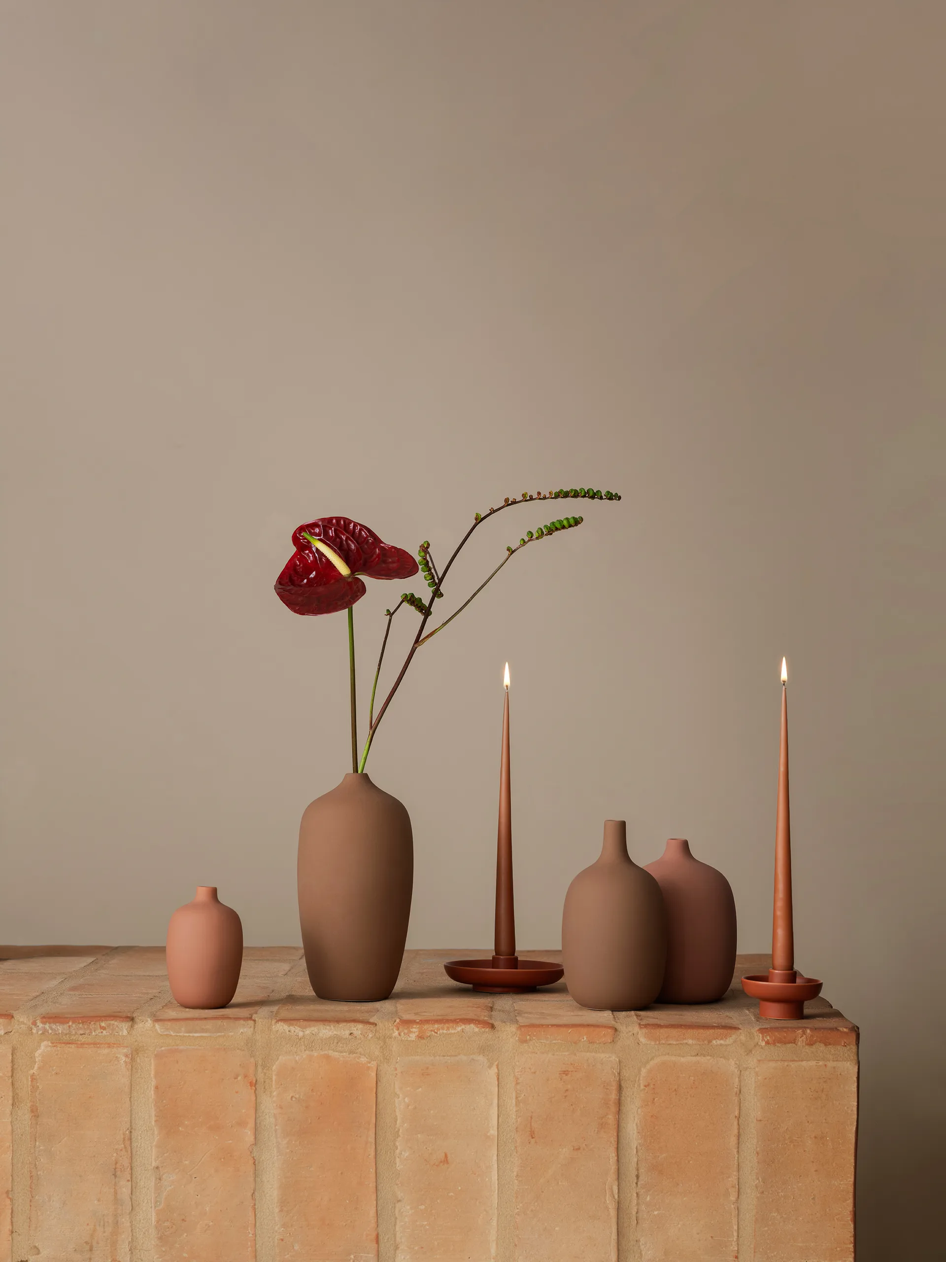 Ceola vas 25 cm, Indian Tan blomus