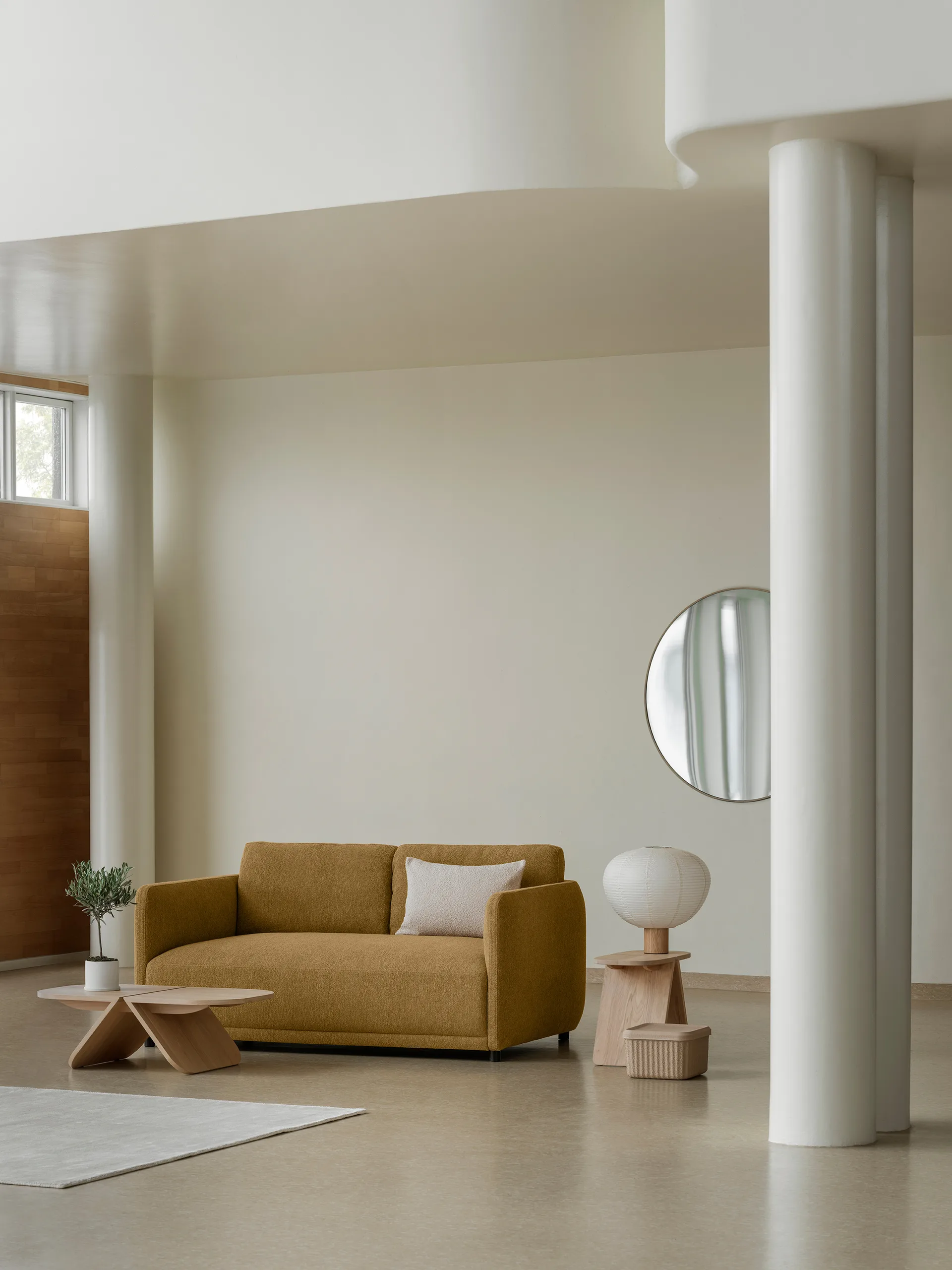 Kami bordslampa 46 cm, Ek blomus