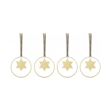 Läs mer om blomus KITAI julhänge 8,5 cm 4-pack Stars