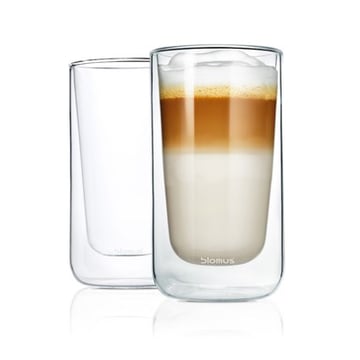 blomus Nero isolerande latte macchiatoglas 2-pack Klar