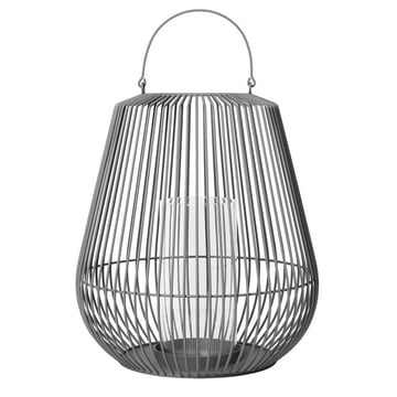 Läs mer om blomus Nidea lanterna M 61,5 cm Steel gray (mörkgrå)