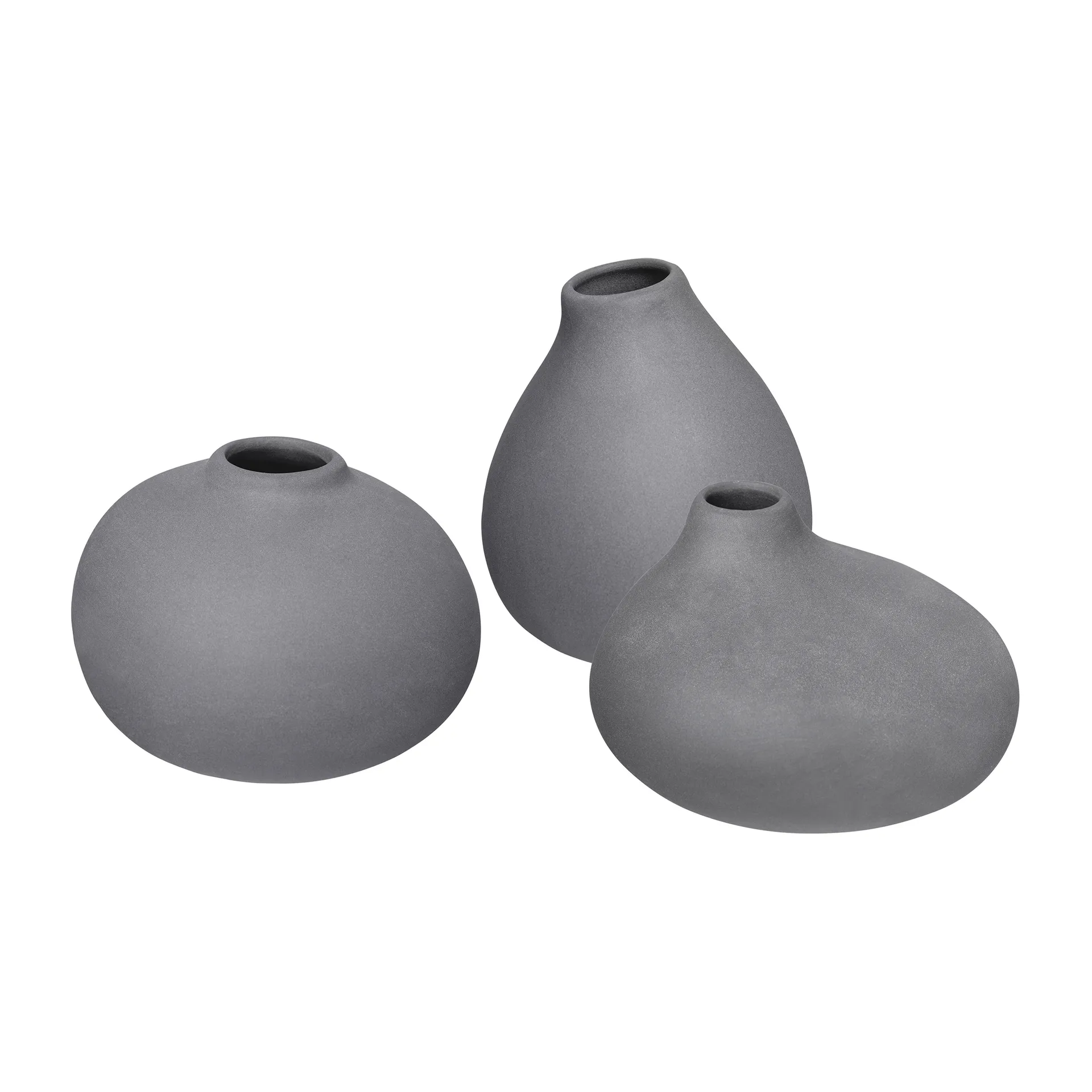 Nona vas 3-pack, Pewter blomus