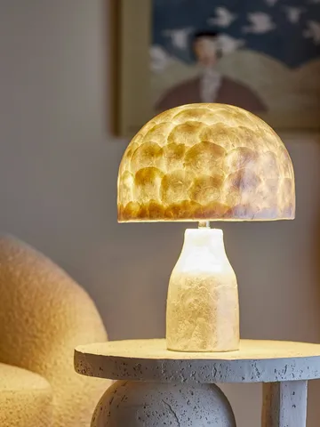 Adria bordslampa - Nature, Mother of pearl - Bloomingville