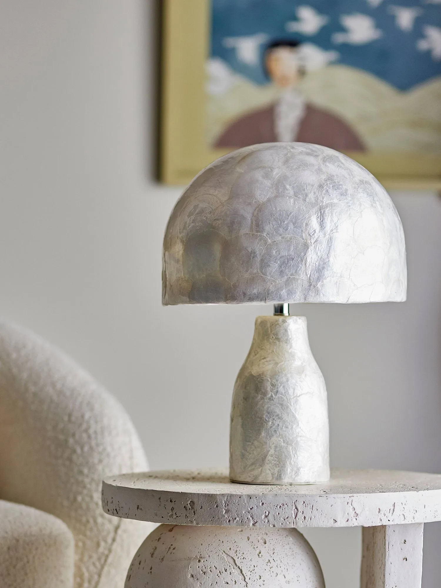 Adria bordslampa, Nature, Mother of pearl Bloomingville