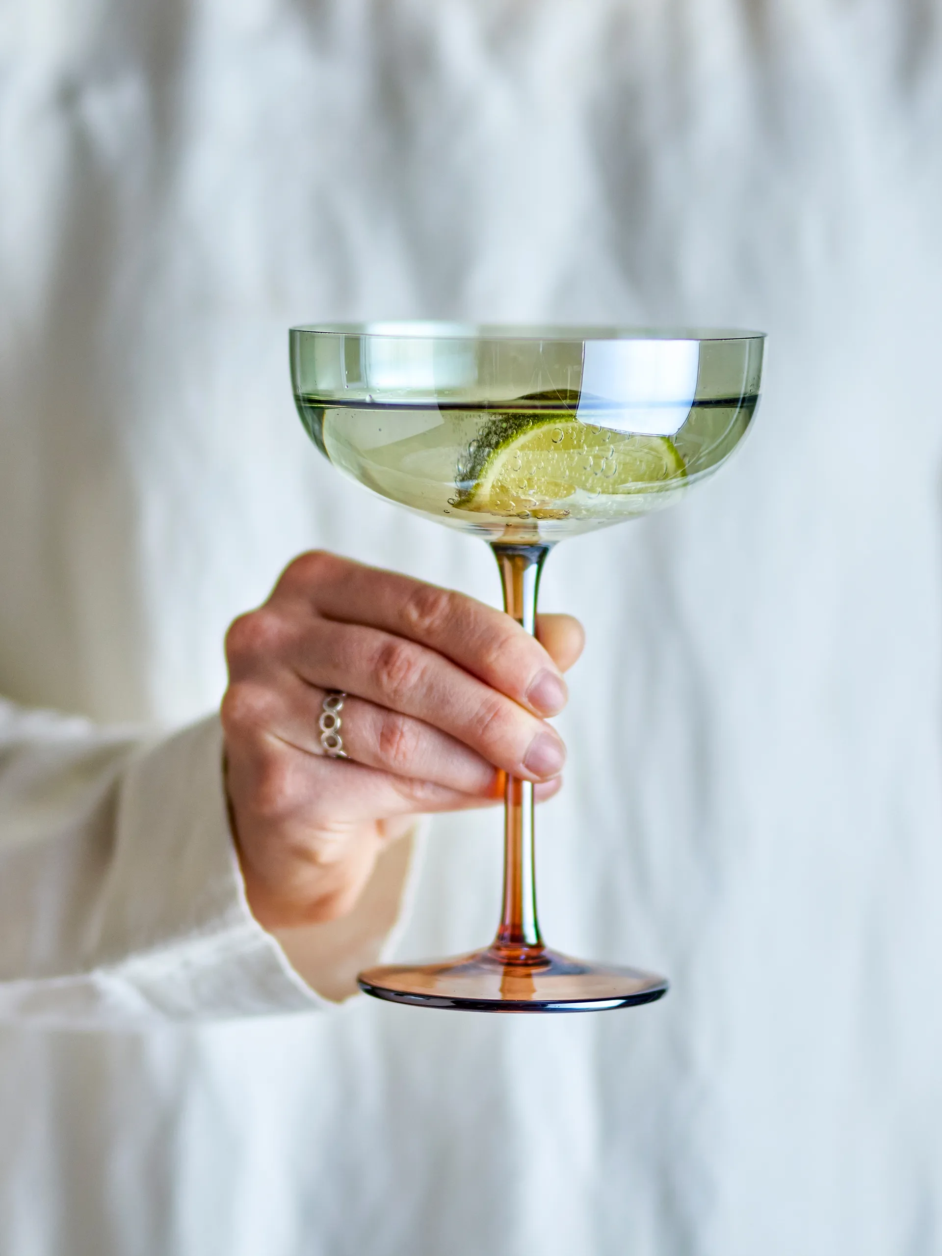 Aston cocktail glas 4-pack, Brons Bloomingville