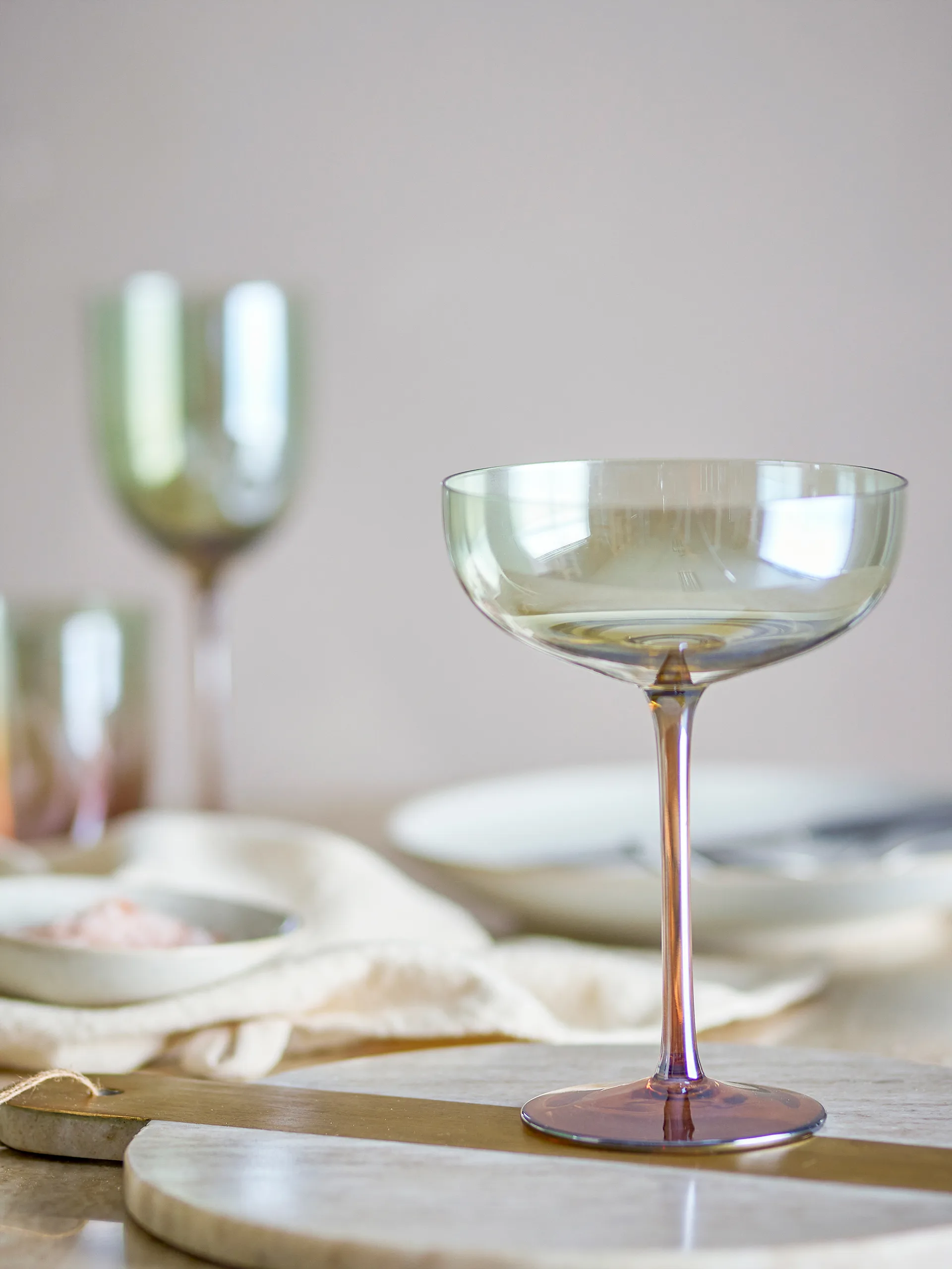 Aston cocktail glas 4-pack, Brons Bloomingville