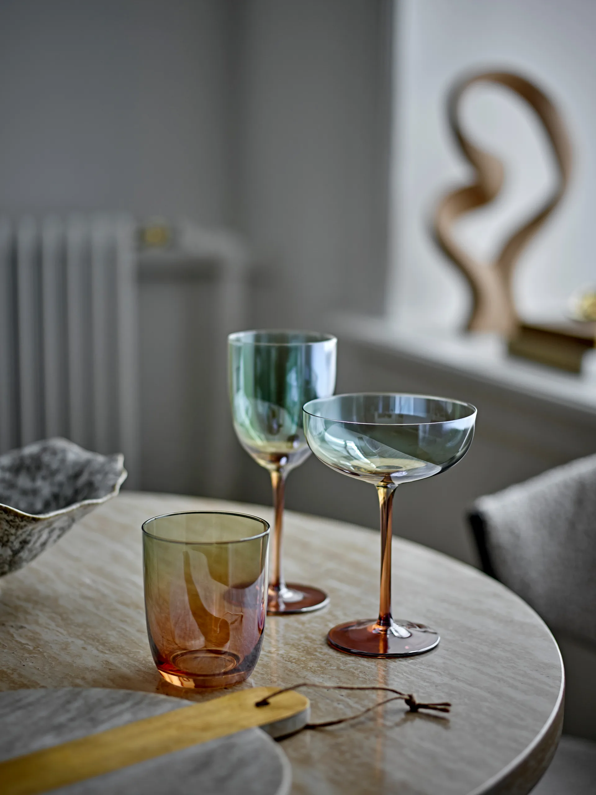 Aston vinglas 4-pack, Brons Bloomingville