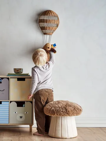 Bertil sittpuff Ø37 cm - Svamp, brun - Bloomingville