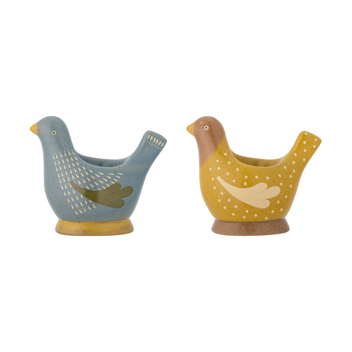 Birdy äggkopp 2-pack - Blue-yellow - Bloomingville