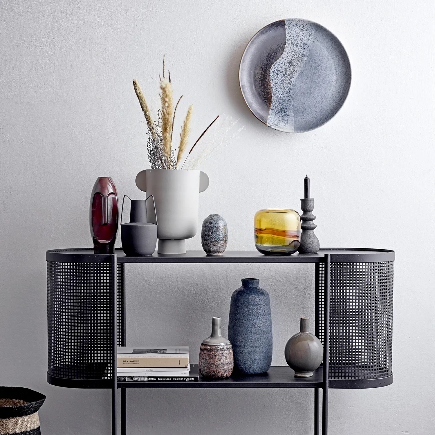 Bloomingville metallvas 29 cm, Grå Bloomingville