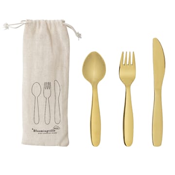Bloomingville Mini barnbestick 3 delar - Guld - Bloomingville