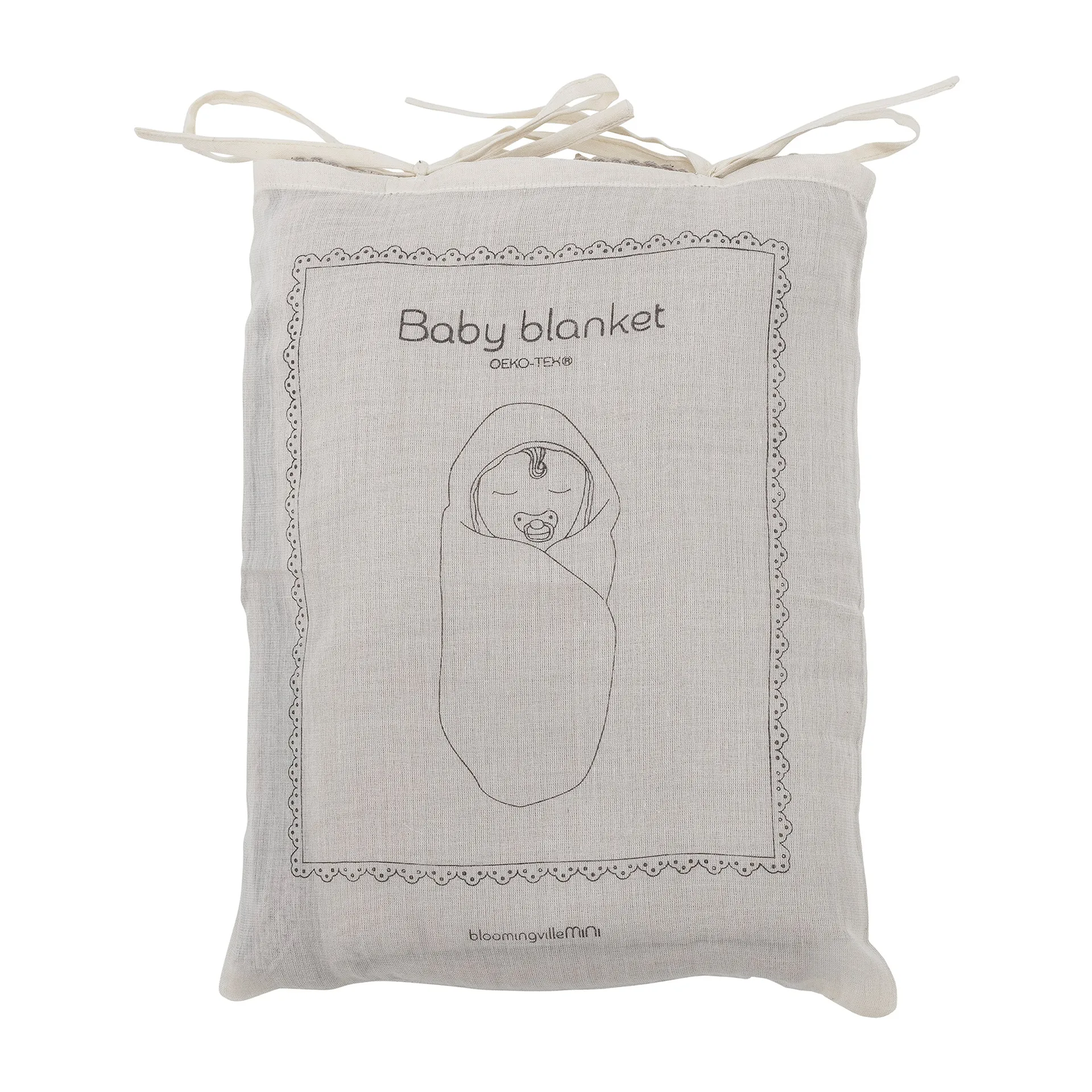Bloomingville Muslin filt 80x100 cm, Natur Bloomingville