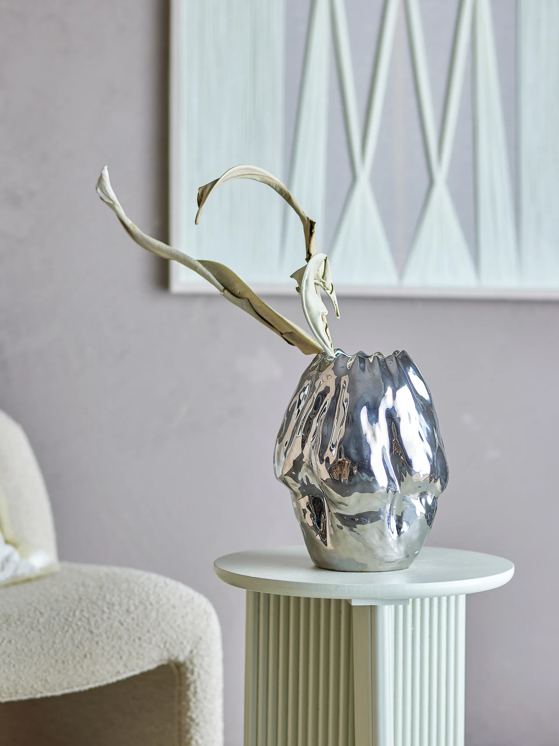Bobby vas 23,5x29 cm, Silver Bloomingville