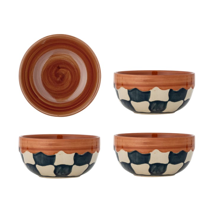 Check skål 4-pack Ø14 cm - Blå - Bloomingville