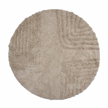 Läs mer om Bloomingville Clarie matta Ø180 cm Brun