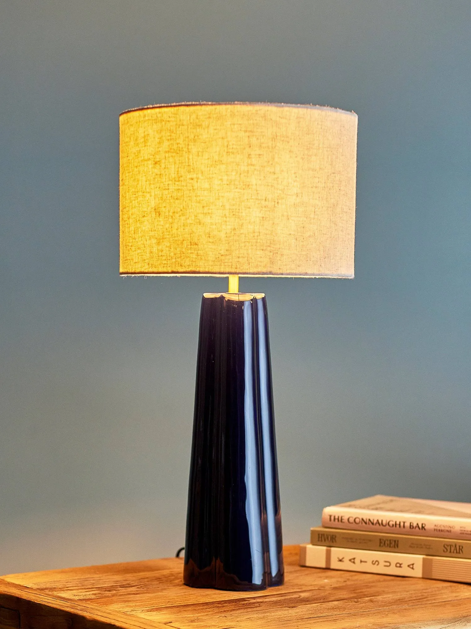 Cornelie bordslampa, Blue, Ø30 cm Bloomingville