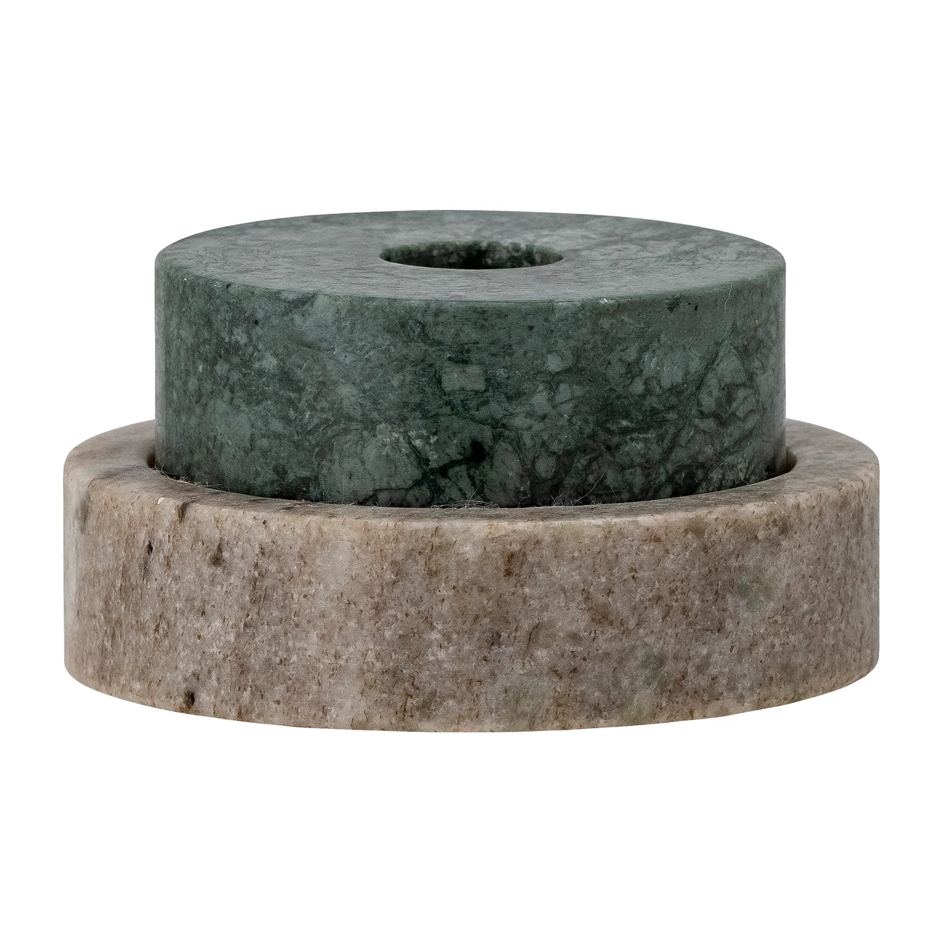 Dalin ljusstake Ø10 cm, Grön marmor Bloomingville