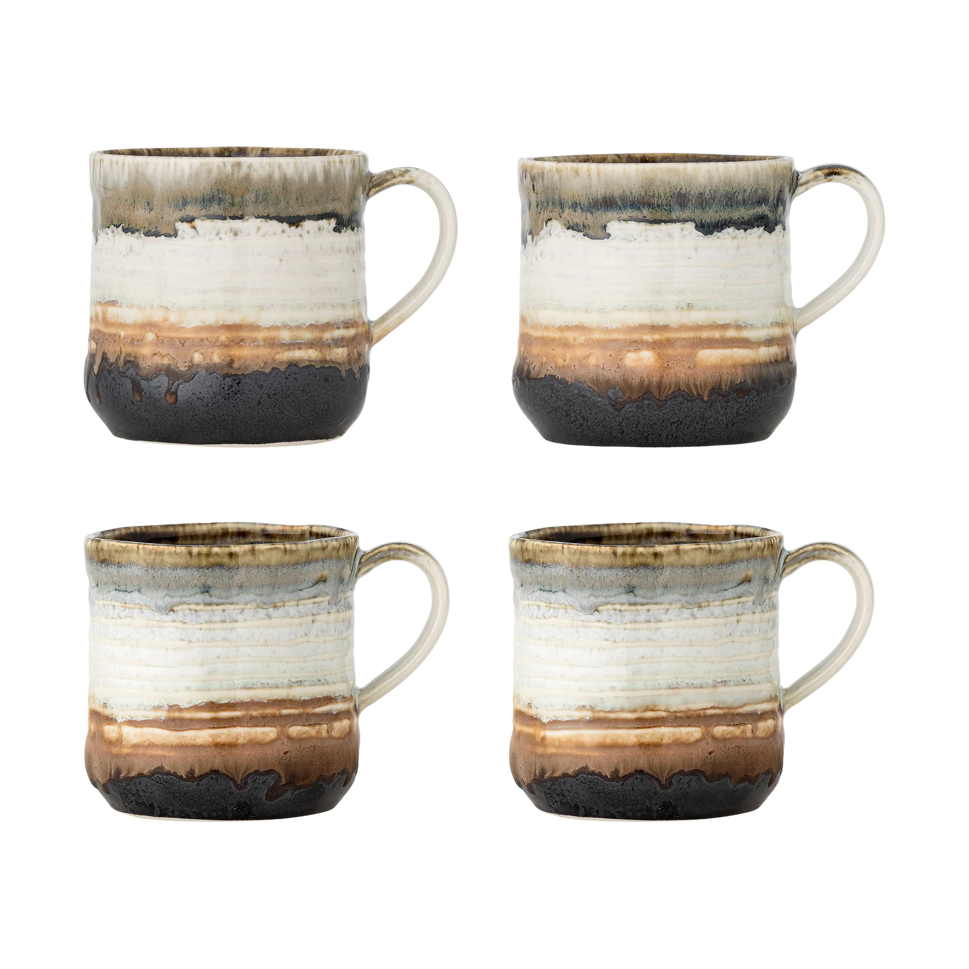 Deana mugg 4-pack, Brun Bloomingville