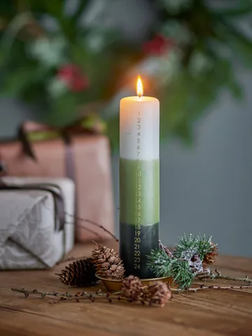 Dip Dye adventssljus - Grön, 25 cm - Bloomingville
