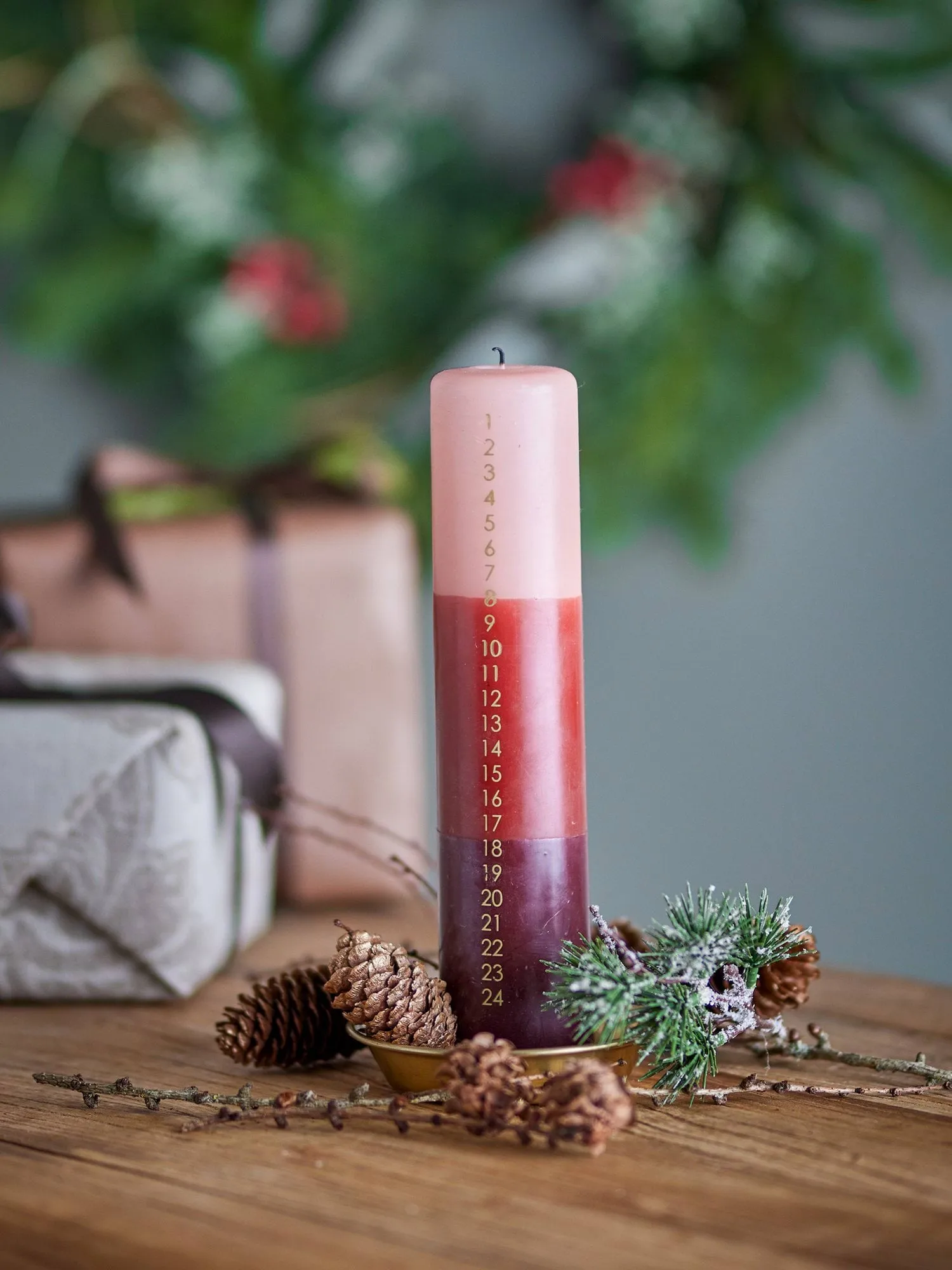 Dip Dye adventssljus, Multi, 25 cm Bloomingville