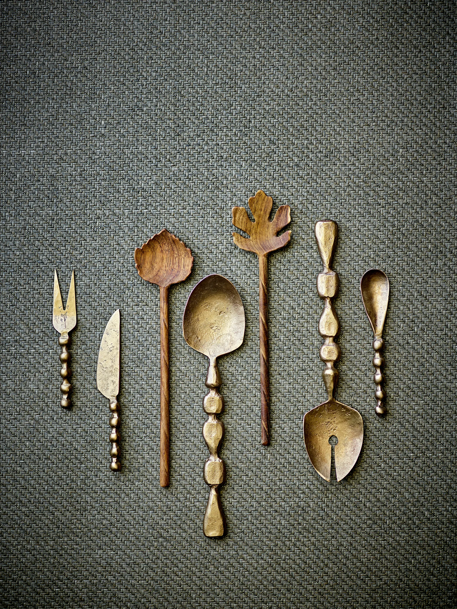 Edi salladsbestick 2-delar, Mässing Bloomingville