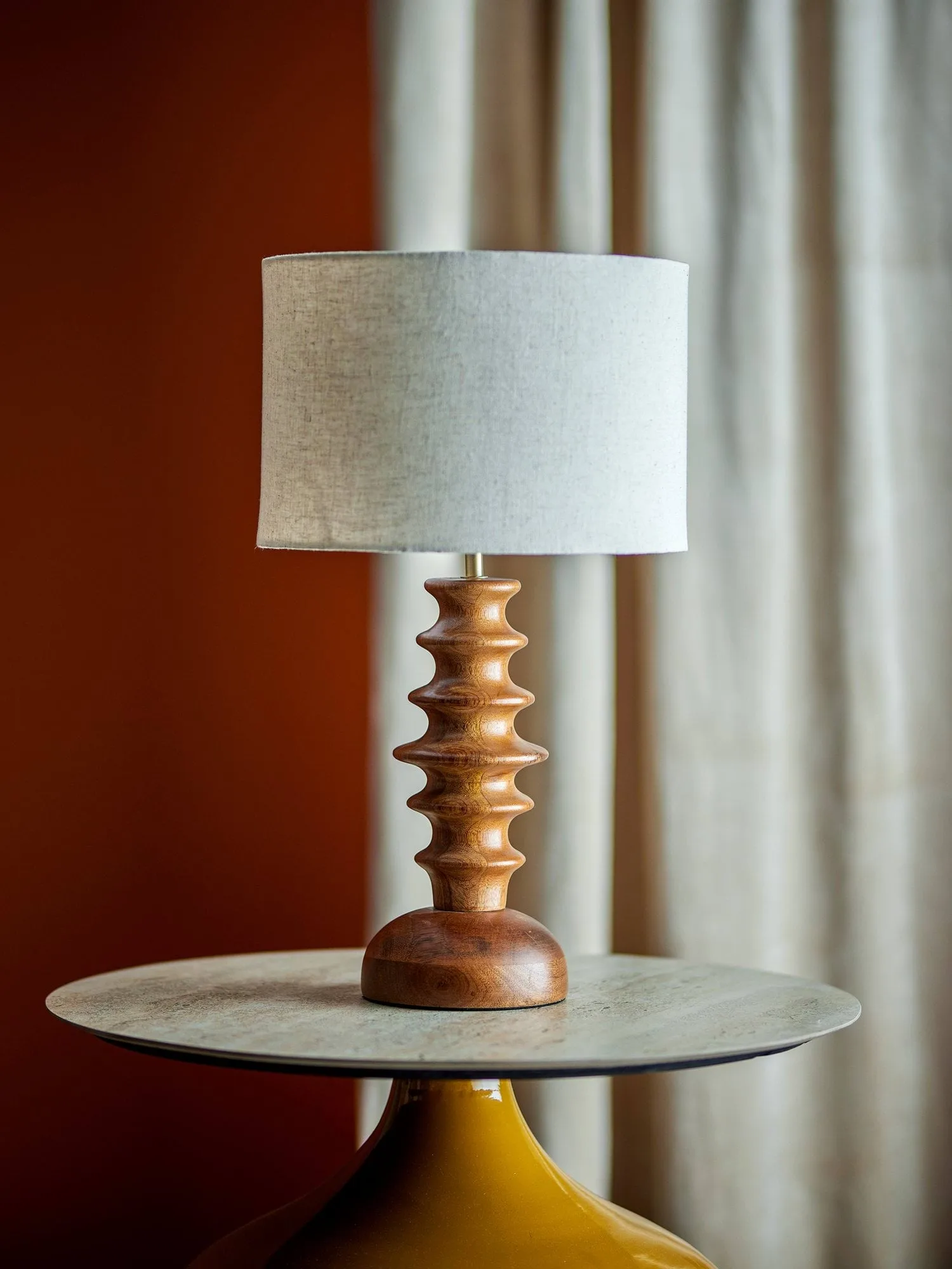 Elinora bordslampa, Brown, Ø30 cm Bloomingville