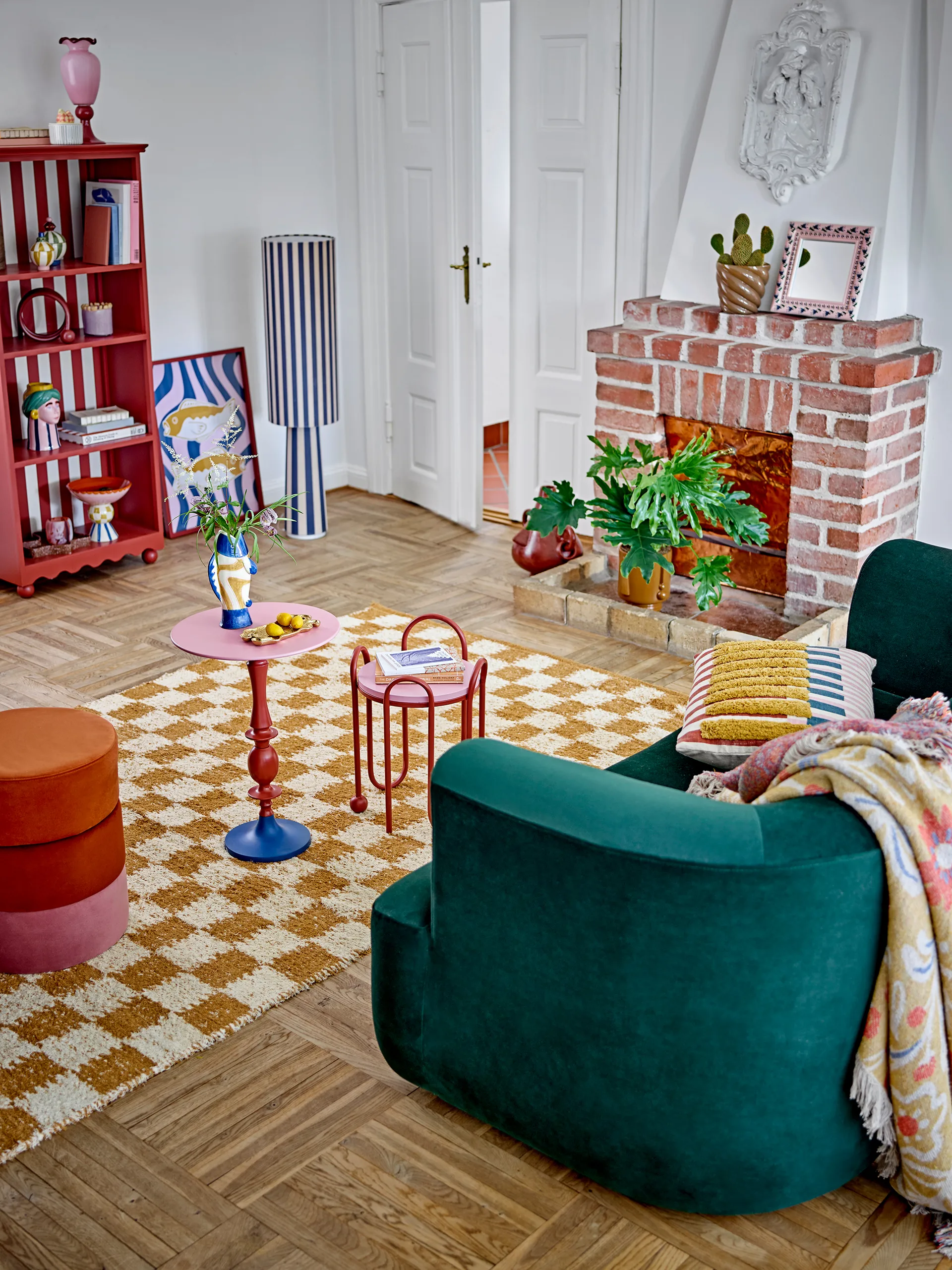 Emmie golvlampa, Blå Bloomingville
