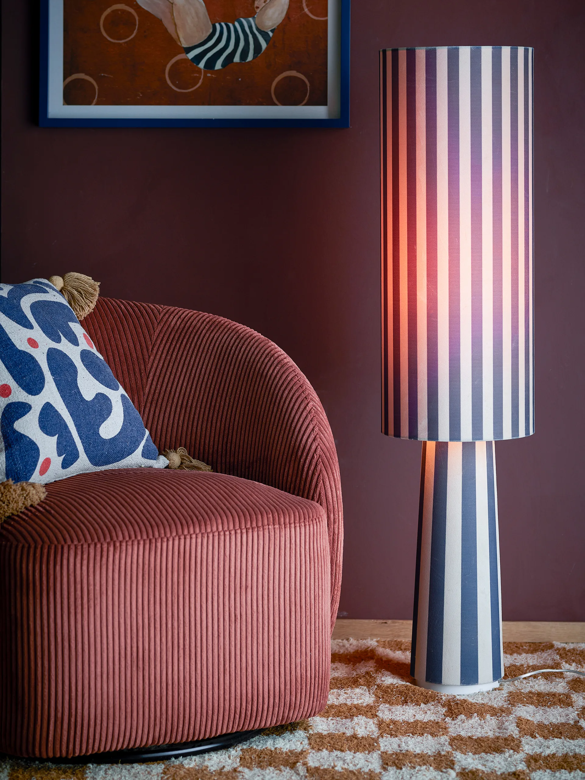 Emmie golvlampa, Blå Bloomingville