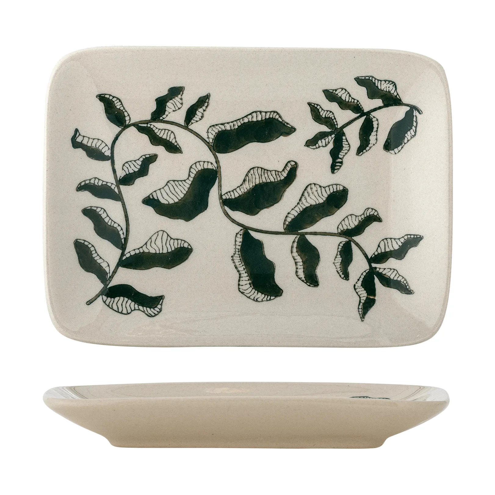 Bloomingville Fauni assiett Gr&ouml;n, 15x11,5 cm