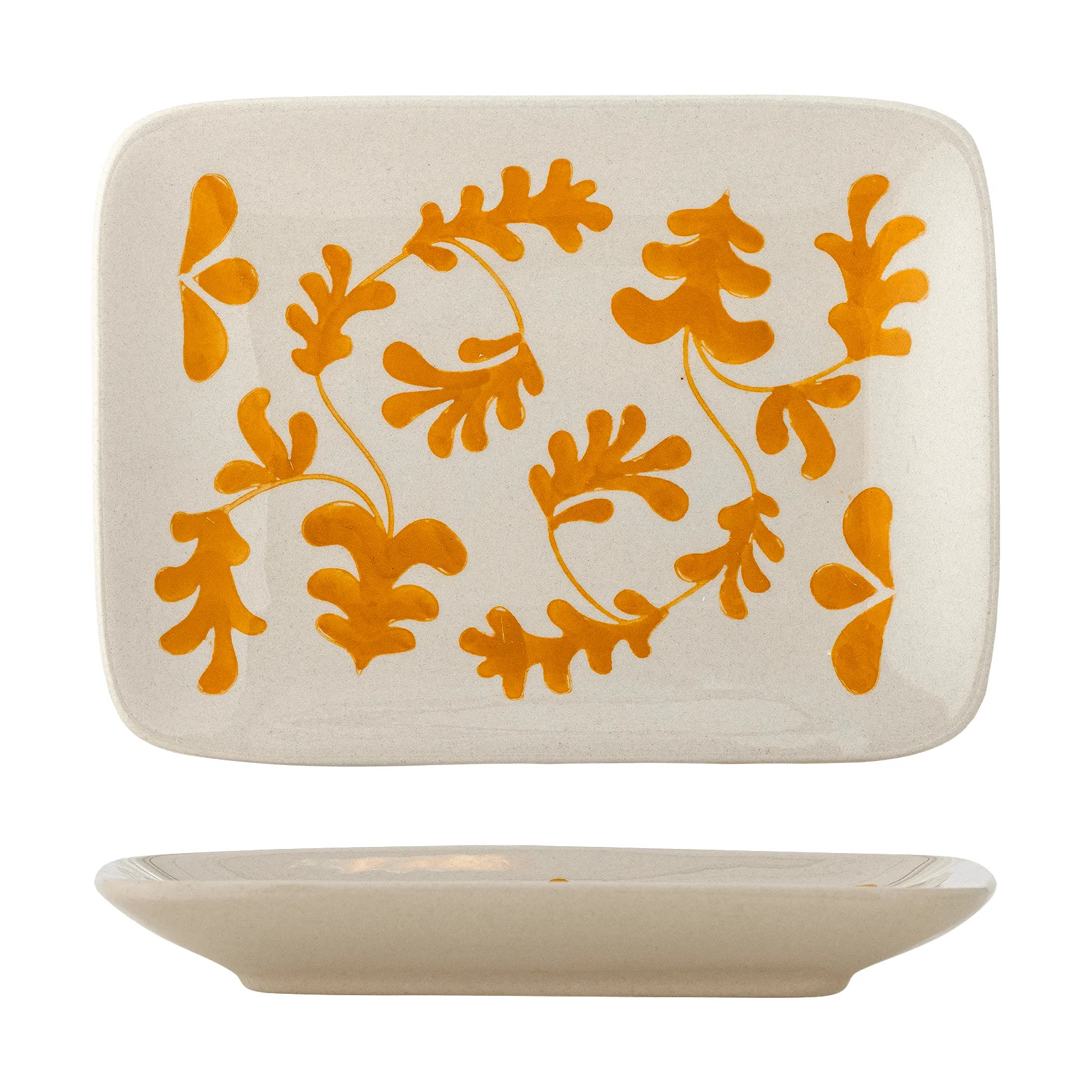 Bloomingville Fauni assiett Gul, 15x11,5 cm