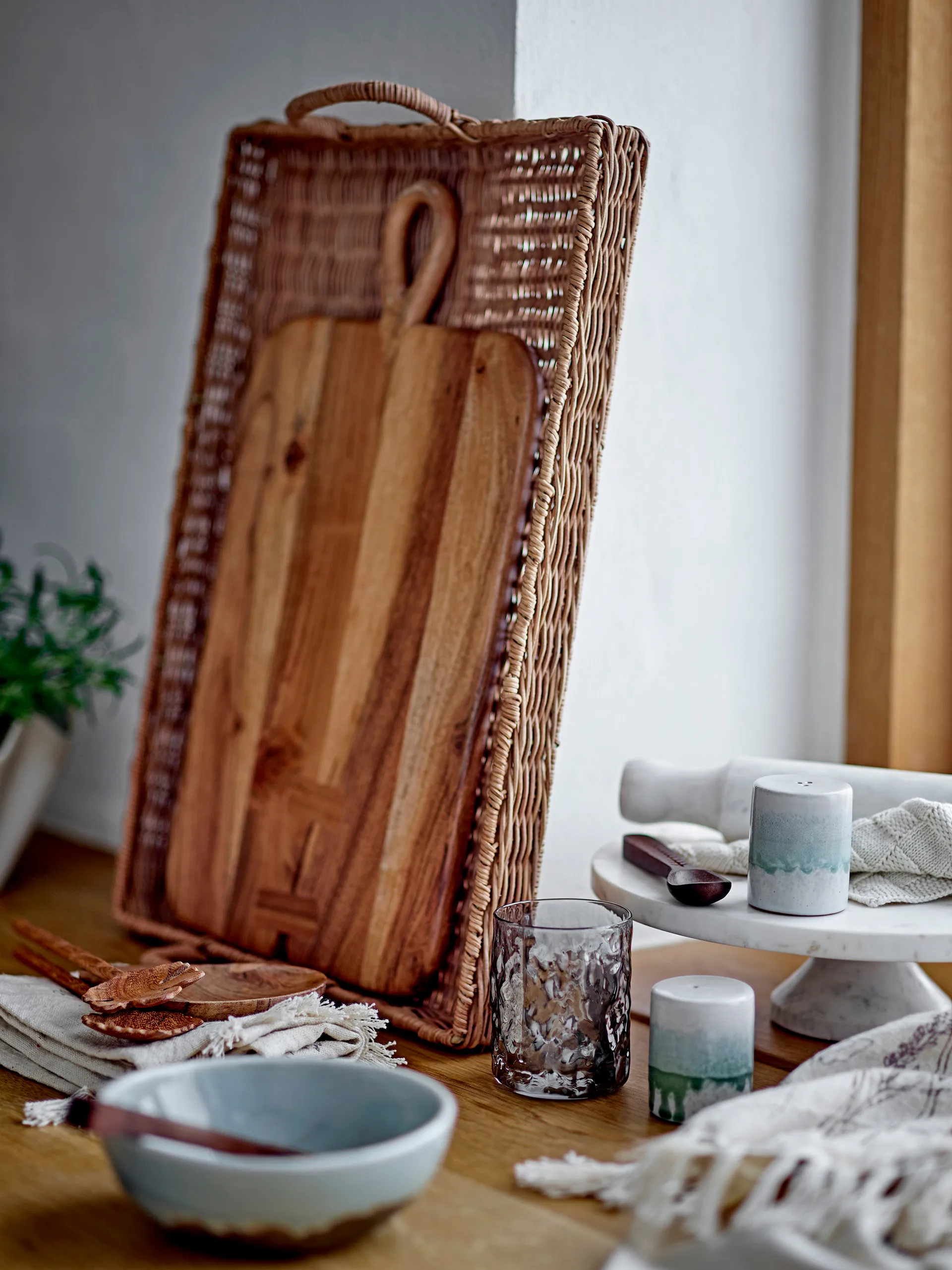 Fenya tårtfat Ø30x9 cm, White marble Bloomingville