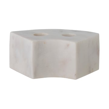 Läs mer om Bloomingville Florida ljusstake 14,5x6x7,5 cm White marble