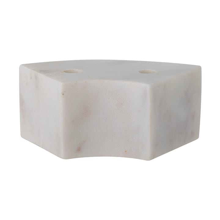 Florida ljusstake 14,5x6x7,5 cm, White marble Bloomingville